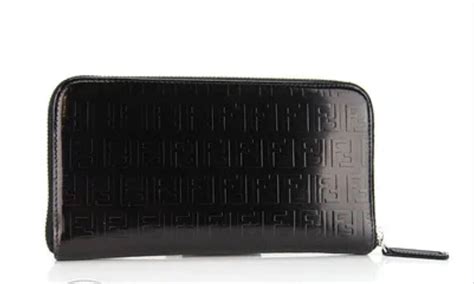 fendi dotcom leather zip around wallet|Fendi Black Leather Logo Zip Around Continental Wallet.